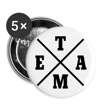 L'équipe de Cross - Lot de 5 petits badges (25 mm) - blanc - Devant