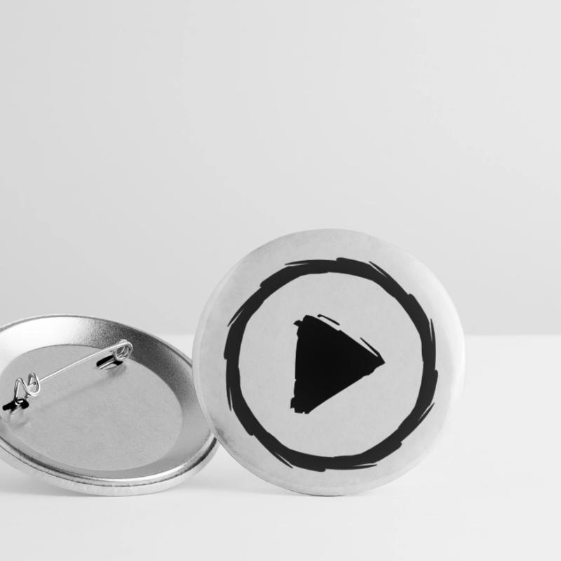 play triangle stop button break music buttons circles Buttons small 1''/25 mm (5-pack)