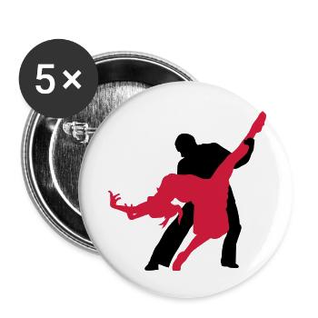 la danse de salon - Lot de 5 petits badges (25 mm) - blanc - Devant