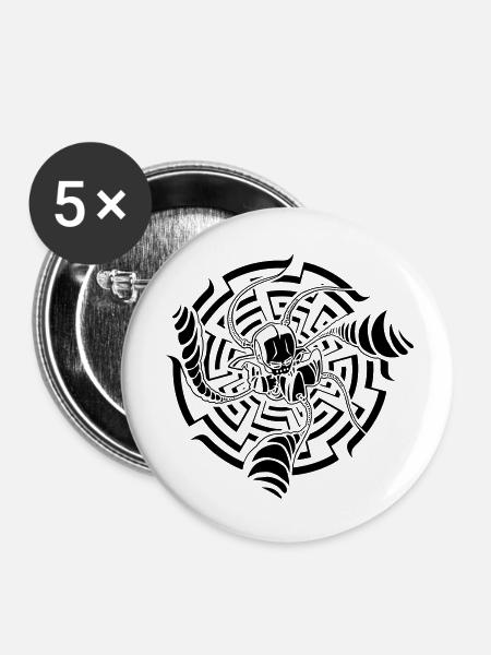 b.robot - Buttons klein 25 mm (5er Pack) - Weiß