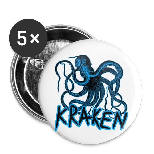 Kraken - octopus monster - Buttons small 1''/25 mm (5-pack)