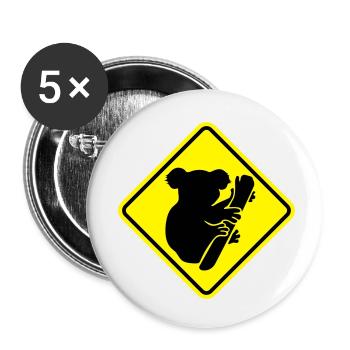 Koala - Buttons small 1''/25 mm (5-pack) - white - Front