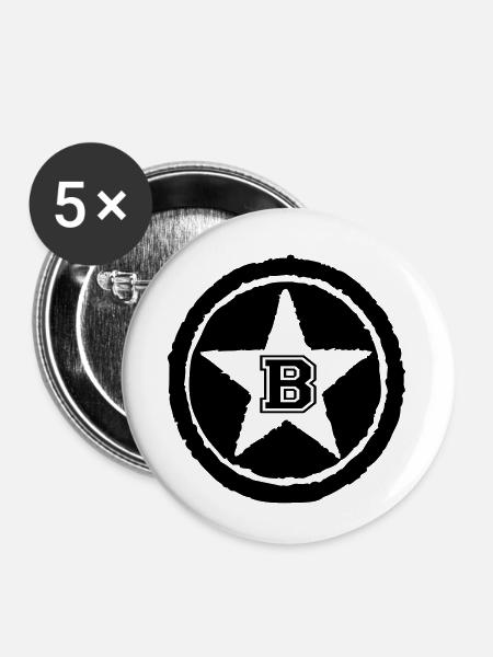 B - Buttons klein 25 mm (5er Pack) - Weiß
