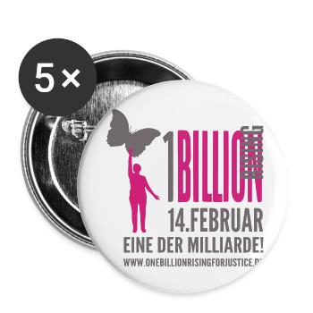 One Billion Rising "eine der Milliarde" - Buttons klein 25 mm (5er Pack) - Weiß - Vorne
