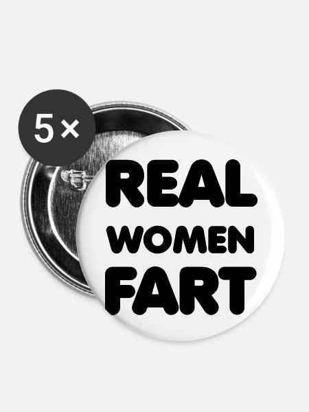 Real Women - Buttons klein 25 mm (5er Pack) - Weiß