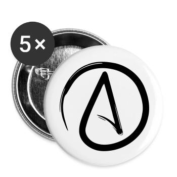 Atheist - Buttons klein 25 mm (5er Pack) - Weiß - Vorne