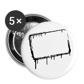 Graffiti frame - Buttons small 1''/25 mm (5-pack) - white - Front