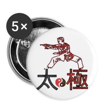 Taichi Kämpfer - Buttons klein 25 mm (5er Pack) - Weiß - Vorne