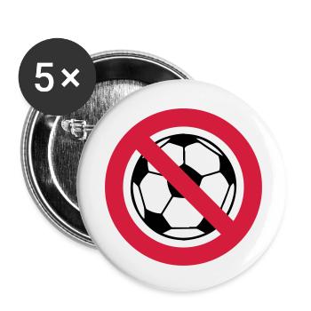 Anti Football - Buttons small 1''/25 mm (5-pack) - white - Front
