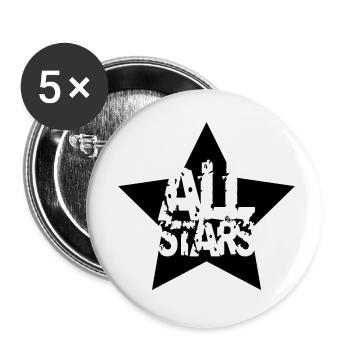 Allstars star stamp imprint - Buttons small 1''/25 mm (5-pack) - white - Front