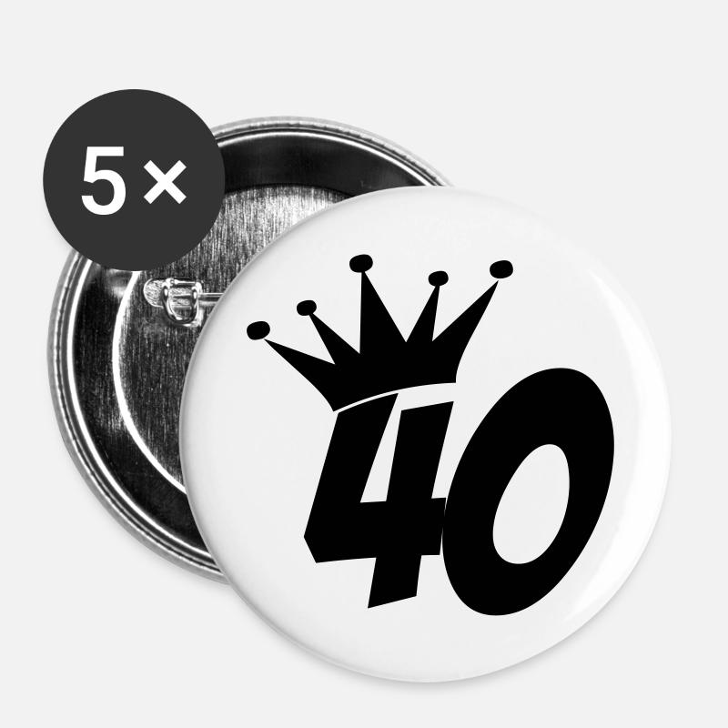 40 - Buttons small 1''/25 mm (5-pack) - white