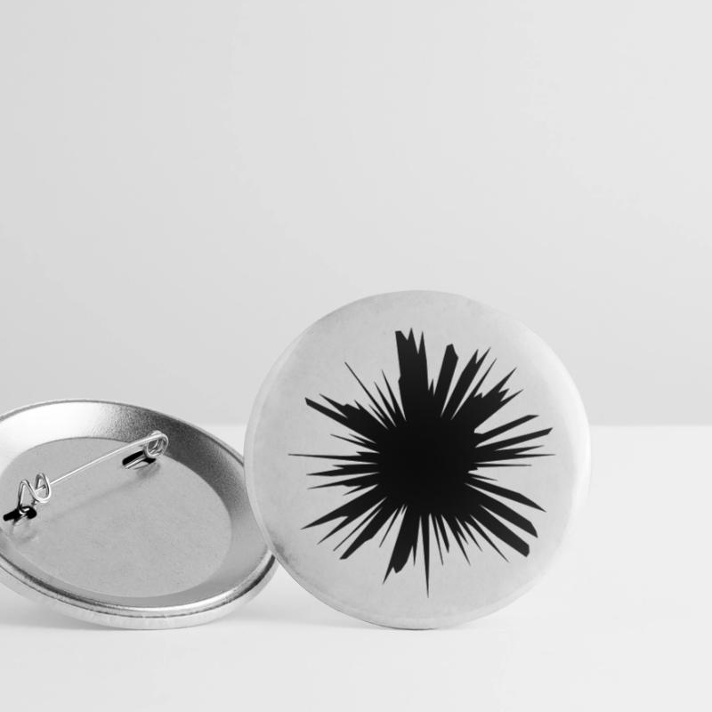 Explosion destruction blast design Buttons small 1''/25 mm (5-pack)