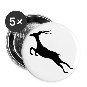 dessin animal gazelle springbok safari sauvage - Lot de 5 petits badges (25 mm) - blanc - Devant