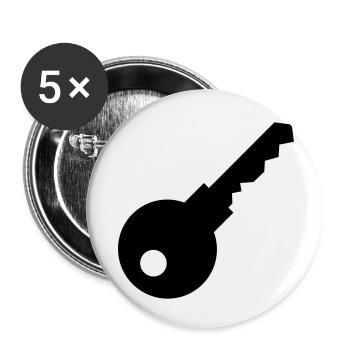 Key - Buttons small 1''/25 mm (5-pack) - white - Front