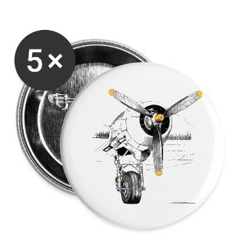Motor - Buttons klein 25 mm (5er Pack) - Weiß - Vorne