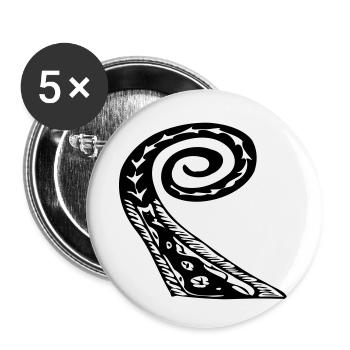 Drakkar viking ship - Buttons klein 25 mm (5er Pack) - Weiß - Vorne