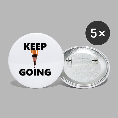 Keep going - Buttons klein 25 mm (5er Pack)