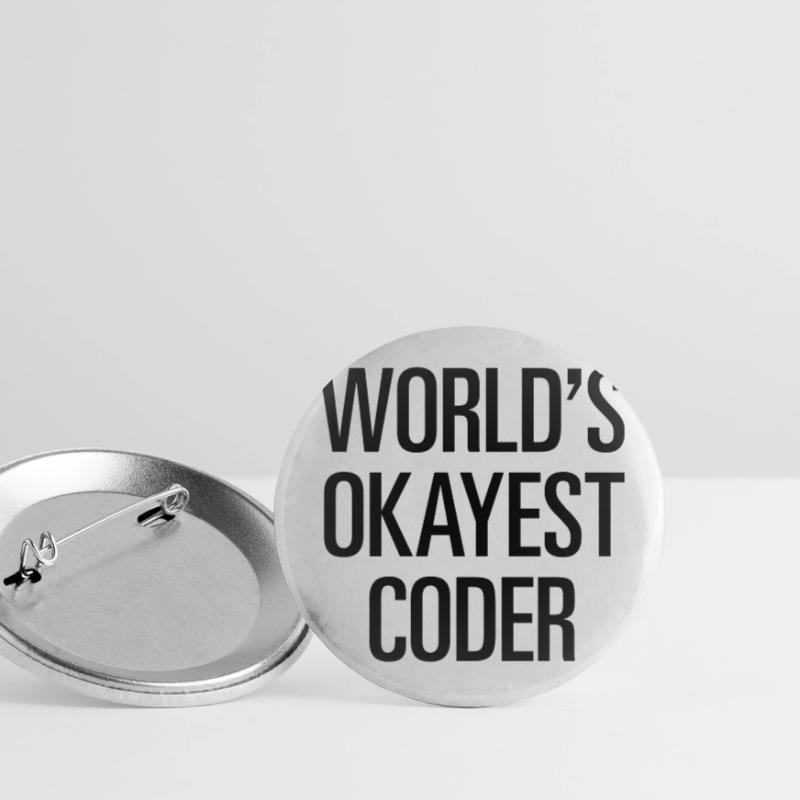 World's Okayest Coder Buttons klein 25 mm (5er Pack)