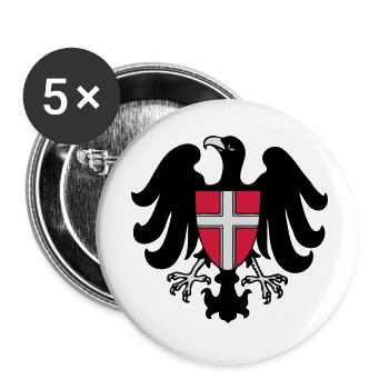 zeichnung österreichischer adler wien flagge öster - Buttons klein 25 mm (5er Pack) - Weiß - Vorne