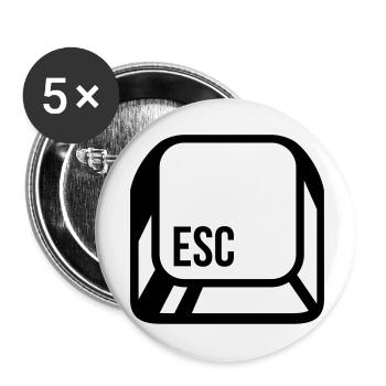 Computer - Buttons klein 25 mm (5er Pack) - Weiß - Vorne