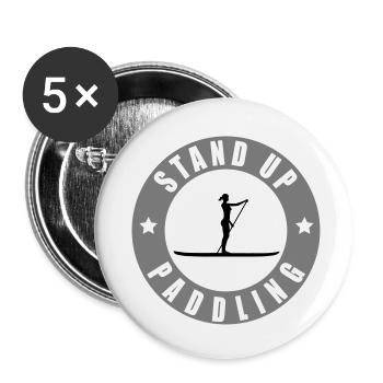 Stand Up Paddling - Buttons small 1''/25 mm (5-pack) - white - Front