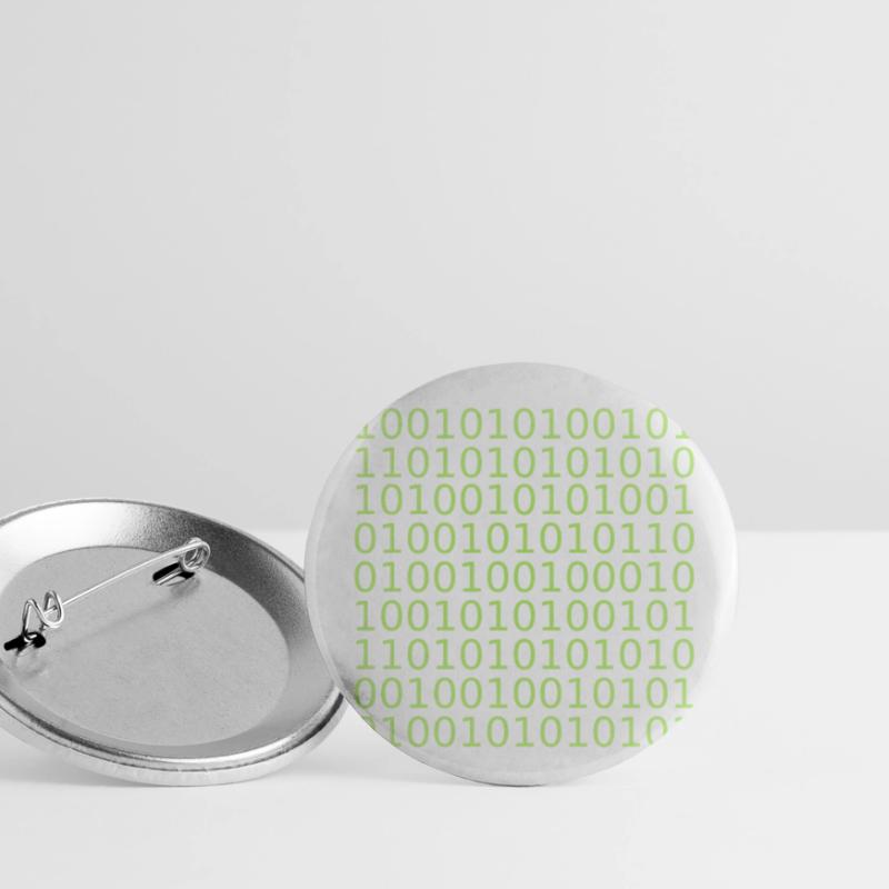 10010101 Zahlen muster hacker computer programmier Buttons klein 25 mm (5er Pack)