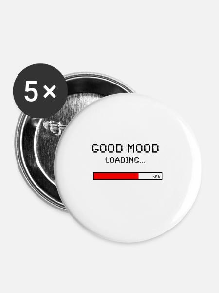 Good mood - Buttons small 1''/25 mm (5-pack) - white