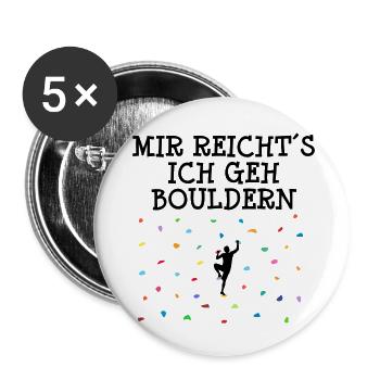 Bergsteigen Klettern Bouldern Spruch Sport Lustig - Buttons klein 25 mm (5er Pack) - Weiß - Vorne