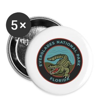 Everglades National Park - Buttons small 1''/25 mm (5-pack) - white - Front