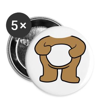 baer koerper without upside-down suesser smaller t - Buttons small 1''/25 mm (5-pack) - white - Front
