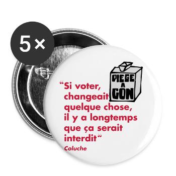 Citation - Lot de 5 petits badges (25 mm) - blanc - Devant