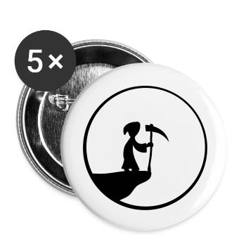 Full moon night Cliff death Scythe Sun - Buttons small 1''/25 mm (5-pack) - white - Front