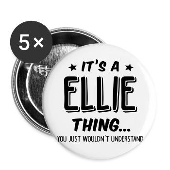 ellie its a name thing - Buttons small 1''/25 mm (5-pack) - white - Front