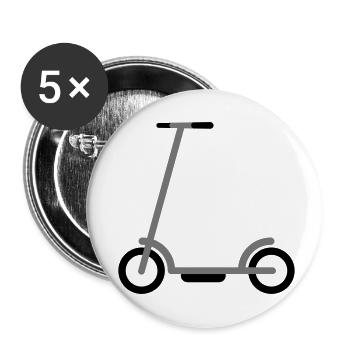 scooter scooter électrique amusant enfants jouet s - Lot de 5 petits badges (25 mm) - blanc - Devant