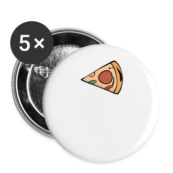 Matching partner family duo twins friends - Buttons small 1''/25 mm (5-pack) - white - Front