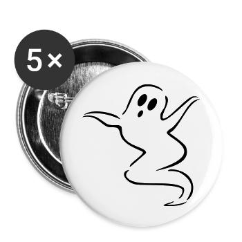 gespenst geist halloween - Buttons klein 25 mm (5er Pack) - Weiß - Vorne