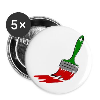 Painter Brush - Buttons small 1''/25 mm (5-pack) - white - Front