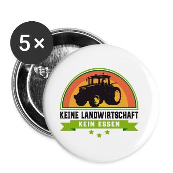 Agriculteur agriculteur - Lot de 5 petits badges (25 mm) - blanc - Devant