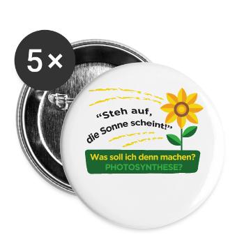 Langschläfer Aufwachen Morgenmuffel Lustig Sprüche - Buttons klein 25 mm (5er Pack) - Weiß - Vorne