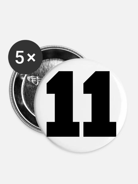11 - Buttons klein 25 mm (5er Pack) - Weiß