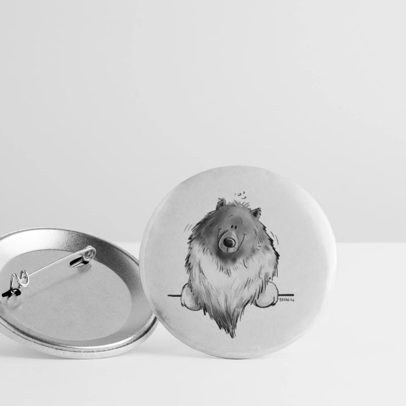 Funny Wolfsspitz I Comic Dog Gift Buttons small 1''/25 mm (5-pack)