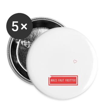 Humour and Emotion Chatastrophe - Buttons small 1''/25 mm (5-pack) - white - Front