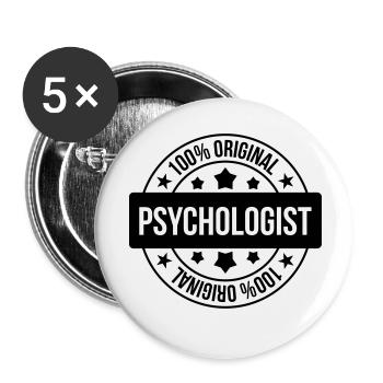 Psychologist Psychologe Psychologue Psychology - Buttons small 1''/25 mm (5-pack) - white - Front