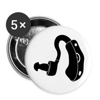 hearing Aid_pa7 - Buttons small 1''/25 mm (5-pack) - white - Front