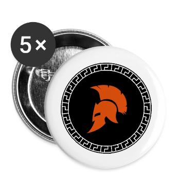 sparta_helm_02 - Buttons small 1''/25 mm (5-pack) - white - Front