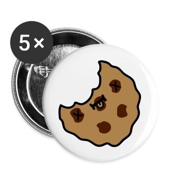 totes plaetzchen stueck - Buttons klein 25 mm (5er Pack) - Weiß - Vorne