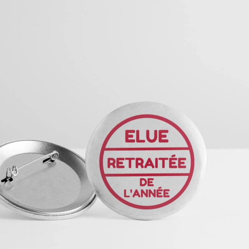 retraite / retraité / retraitée / pension Lot de 5 petits badges (25 mm)