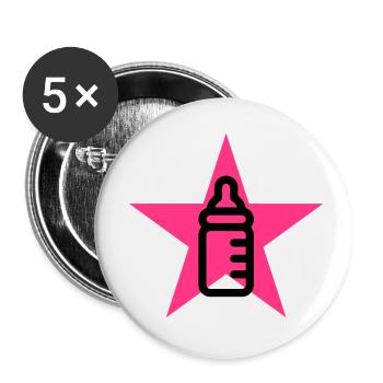 puéricultrice / puériculture / enfant / bébé - Lot de 5 petits badges (25 mm) - blanc - Devant