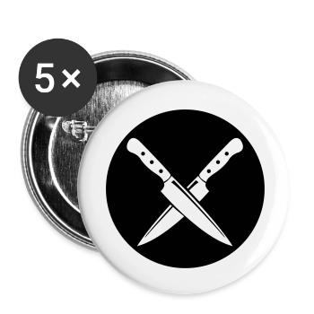 messer - Buttons klein 25 mm (5er Pack) - Weiß - Vorne