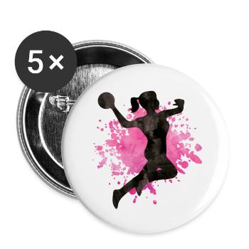 handbal frau - Buttons klein 25 mm (5er Pack) - Weiß - Vorne